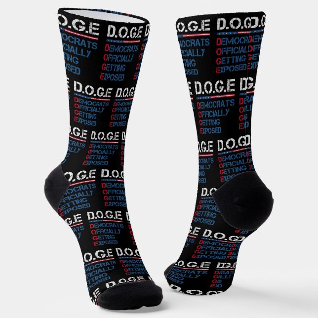 DOGE Department Of Government Efficiency Socks (Angled)
