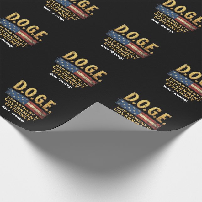 DOGE Department of Government Efficiency  Wrapping Paper (Corner)