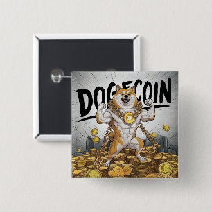 Doge Dog 15 Cm Square Badge