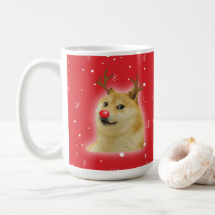 Doge Dogright Doggo Dog Christmas Meme Card red Coffee Mug