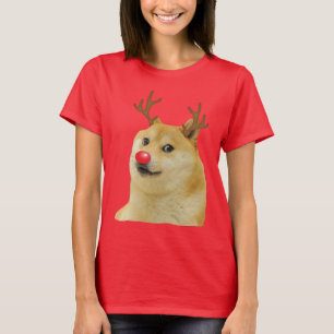 Doge Dogright Doggo Dog Christmas Meme Card red T-Shirt