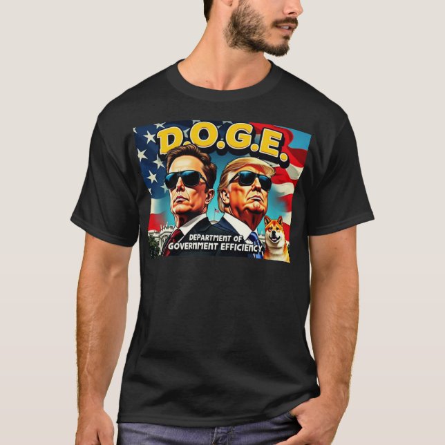 Doge Elon Trump T-Shirt (Front)