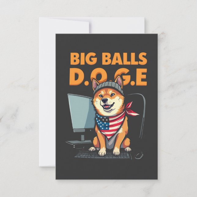Doge epartment of government Efficiency  Thank You Card (Front)