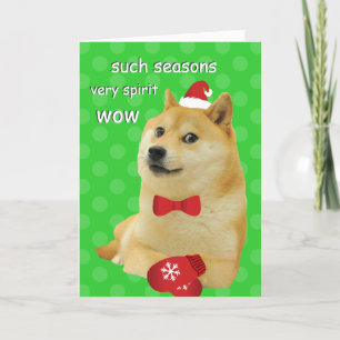 Doge Funny Meme Holiday Card