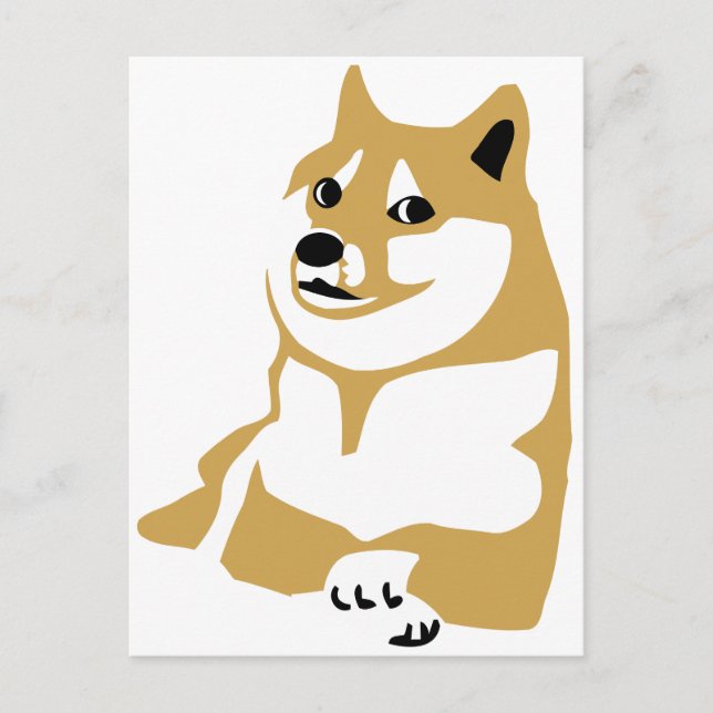 Doge - internet meme postcard (Front)