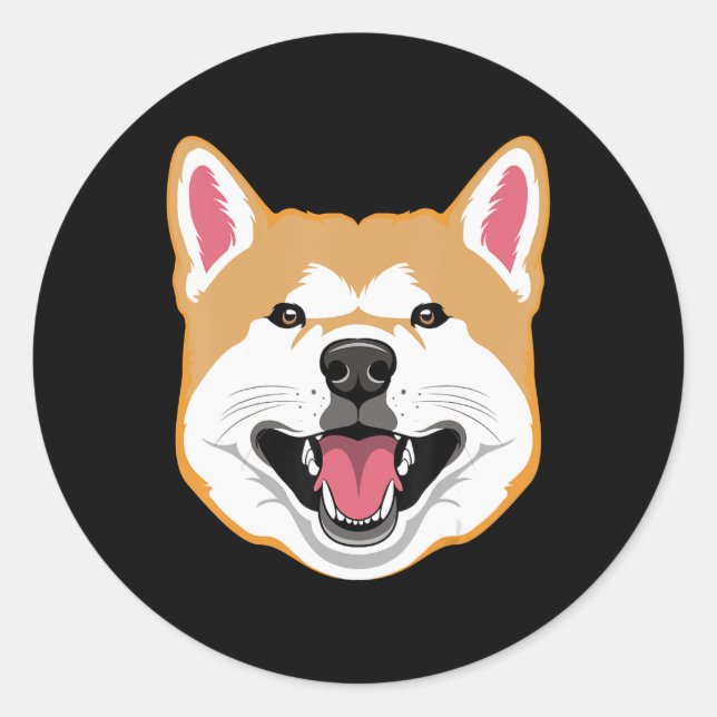 doge meme funny memes shibe shiba inu costume hall classic round sticker (Front)
