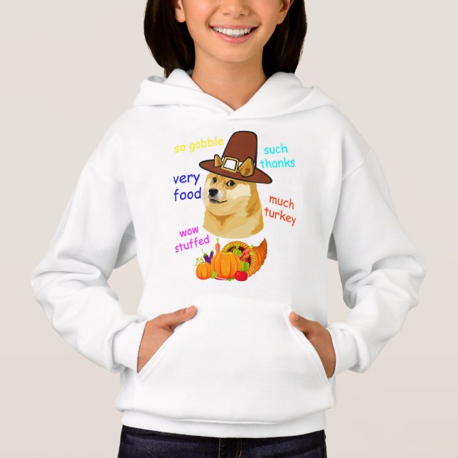 doge meme  kids thanksgiving shiba inu doge meme . (Front)