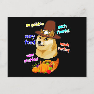 doge meme  kids thanksgiving shiba inu doge meme . invitation postcard