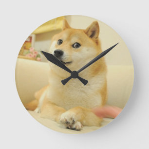 Doge Round Clock