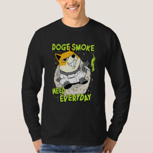 Doge Smoke Weed Everyday - Dogecoin Shiba Dog T-Shirt