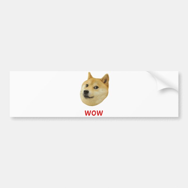 Doge Very Wow Much Dog Such Shiba Shibe Inu Bumper Sticker (Front)