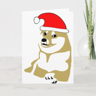 doge wow meme very xmas such as hat many holiday card