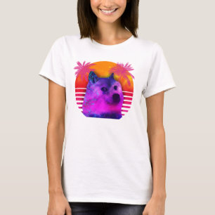 Dogecoin 80s Retro Doge Hodl To the Moon Funny T-Shirt