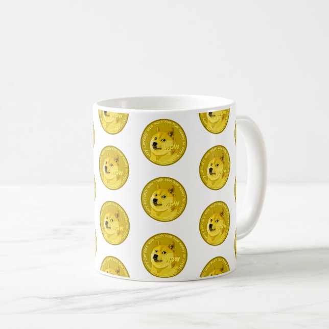 Dogecoin coin cryptocurrency  coffee mug (Front Right)