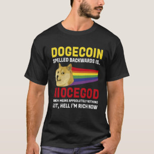 Dogecoin Crypto Meme Dogecoin Backwards  Cryptocur T-Shirt