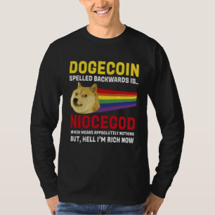 Dogecoin Crypto Meme Dogecoin Backwards  Cryptocur T-Shirt