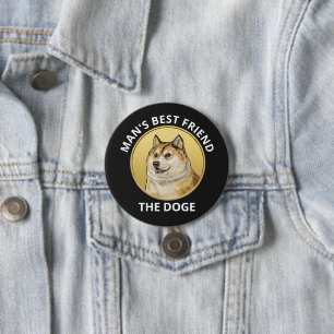 Dogecoin Dog Personalised  7.5 Cm Round Badge