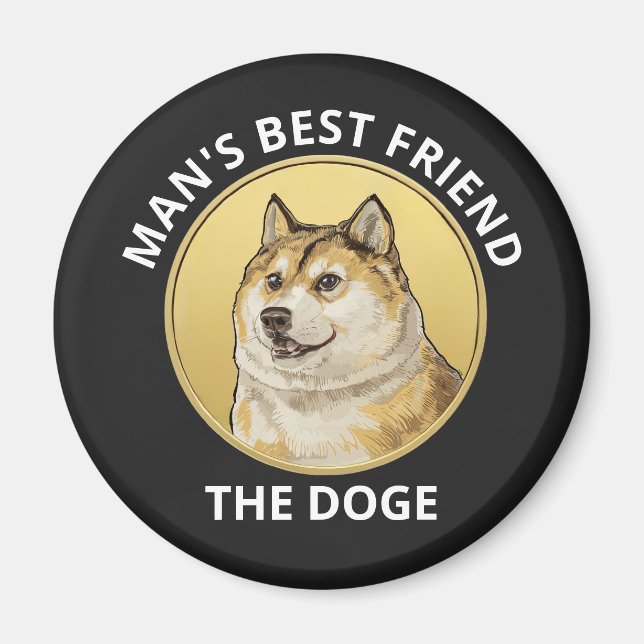 Dogecoin Dog Personalised  Magnet (Front)