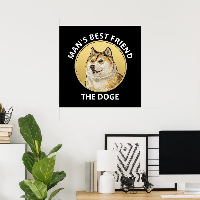 Dogecoin Dog Personalised Poster (Home Office)
