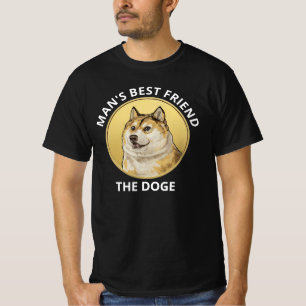 Dogecoin Dog Personalized Black T-Shirt