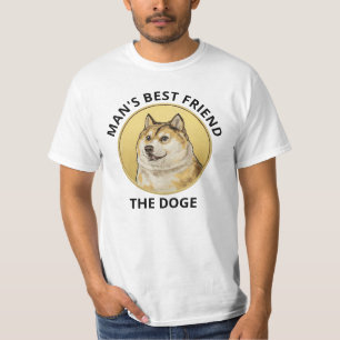 Dogecoin Dog Personalized White T-Shirt