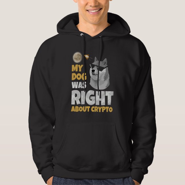 Dogecoin  Dogecoin Coin Doge Crypto Men Women Hoodie (Front)