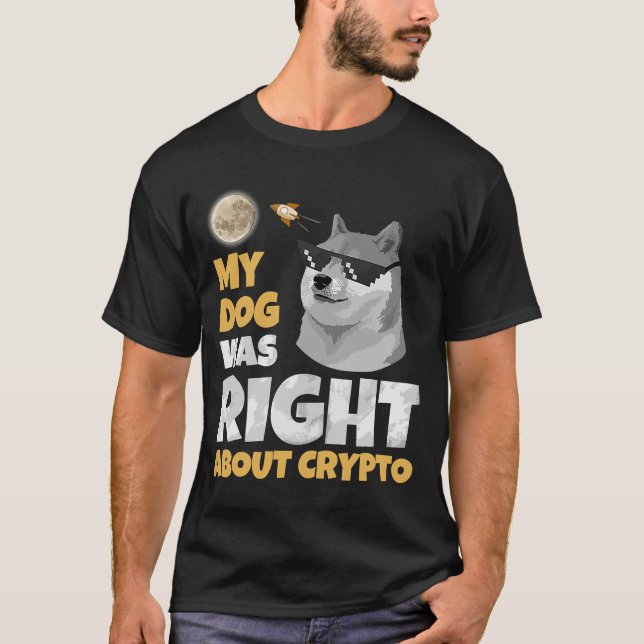 Dogecoin  Dogecoin Coin Doge Crypto Men Women T-Shirt (Front)