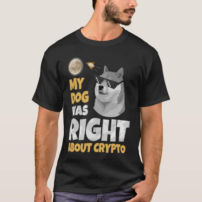 Dogecoin  Dogecoin Coin Doge Crypto Men Women T-Shirt (Front)