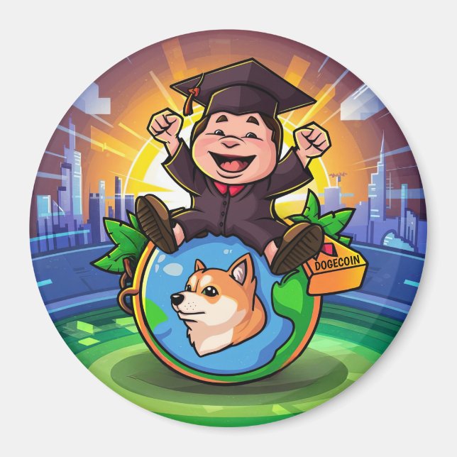 Dogecoin Graduation Magnet (Front)