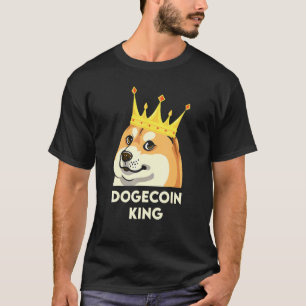 Dogecoin King Doge Shiba Inu With King Crown For M T-Shirt