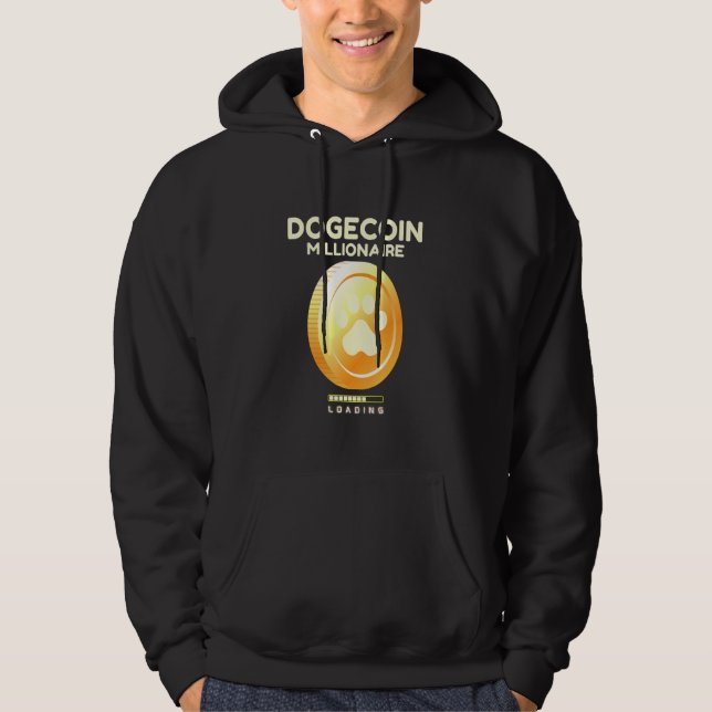Dogecoin Millionaire Loading  Crypto Cryptocurrenc Hoodie (Front)