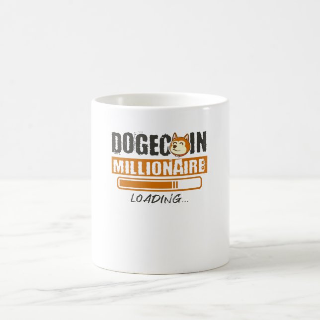 Dogecoin Millionaire Loading Crypto Funny Coffee Mug (Center)