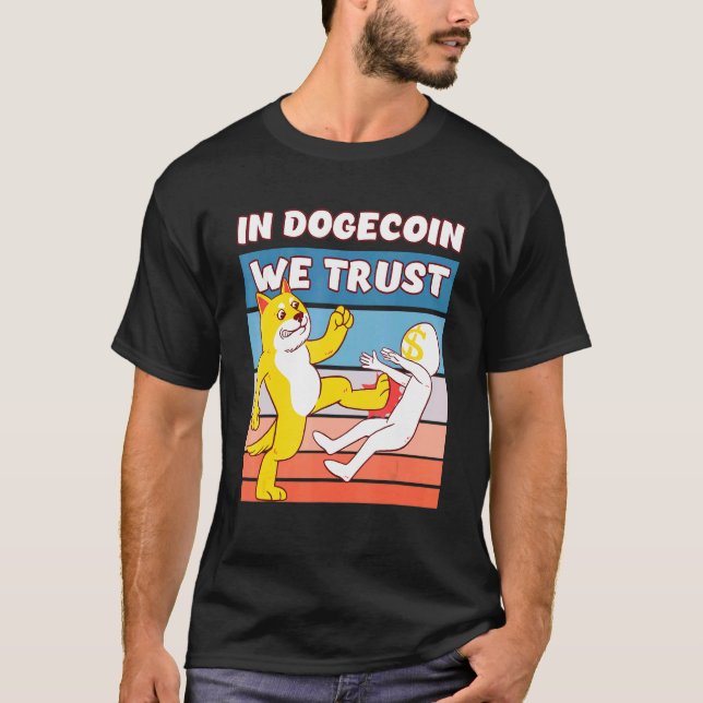 Dogecoin Moon Dab Cryptocurrency Bitcoin Dogecoin T-Shirt (Front)