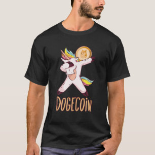 Dogecoin Moon Dab Cryptocurrency Bitcoin Funny Dog T-Shirt