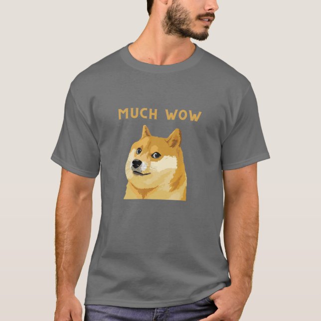 Dogecoin Much Wow Cryptocurrency T-Shirt (Front)