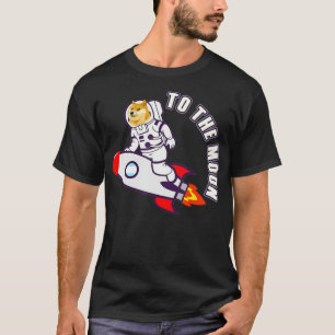 Dogecoin to the Moon astronaut doge meme  T-Shirt