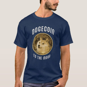 Dogecoin To The Moon Doge HODL Crypto Meme Cryptoc T-Shirt