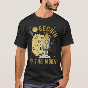Dogecoin To The Moon, Doge Kids Space Rocket Crypt T-Shirt