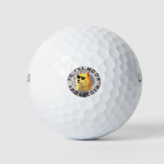 Dogecoin to the moon golf balls