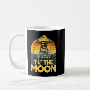Dogecoin UFO To The Moon Distressed Rich Dog in Sh Coffee Mug