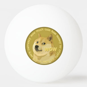 Dogecoin Wow Doge Coin Very Much Crypto Currency  Ping Pong Ball