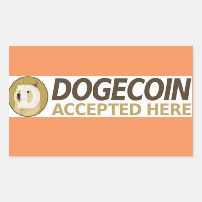 DOGECOINS BUSINESS RECTANGULAR STICKER (Front)