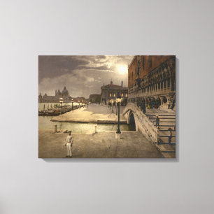 Doge's Palace by Moonlight, Venice, Italy Canvas Print