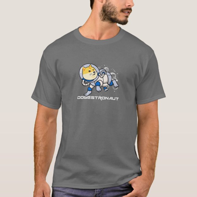 Dogestronaut Dogecoin Cryptocurrency T-Shirt (Front)