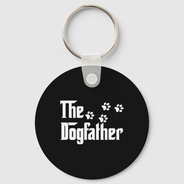 Dogfather T Shirt Dad Fathers Day Gift Dog Lover  Key Ring (Front)