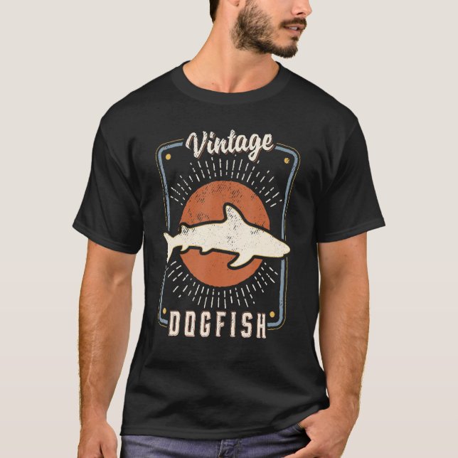 Dogfish Vintage Retro Classic Animal Love T-Shirt (Front)
