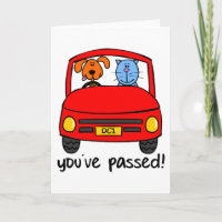 Dogg & Catt Passed Your Test Card