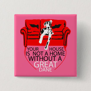 Dogge Kühlschrankmagnet 15 Cm Square Badge