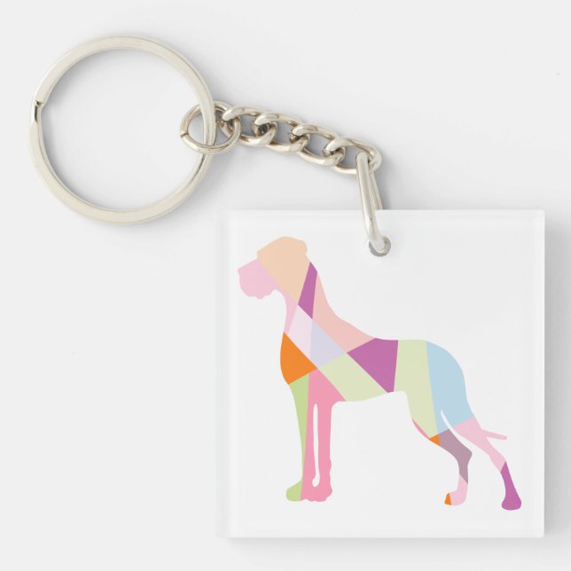 Dogge Schlüsselanhänger Key Ring (Front)