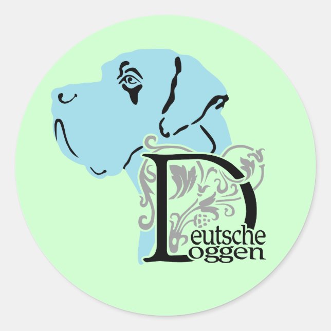 Doggen Bürobedarf Classic Round Sticker (Front)